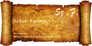 Szkok Ferenc névjegykártya